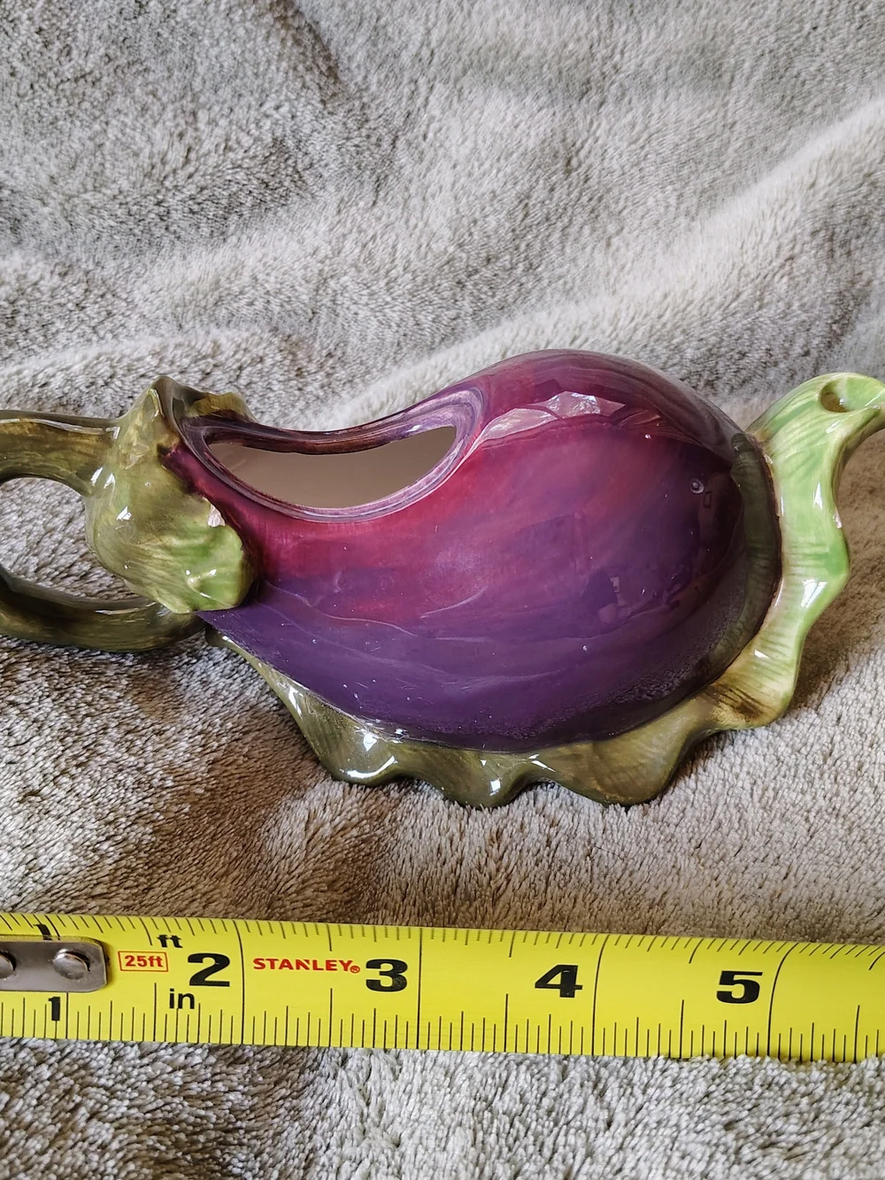 🍆 Jay Willfred for Andrea By Sadek | Purple Eggplant Ceramic Creamer Pitcher 🍆